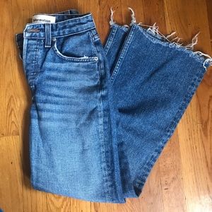 Cropped and flare Reformation jeans